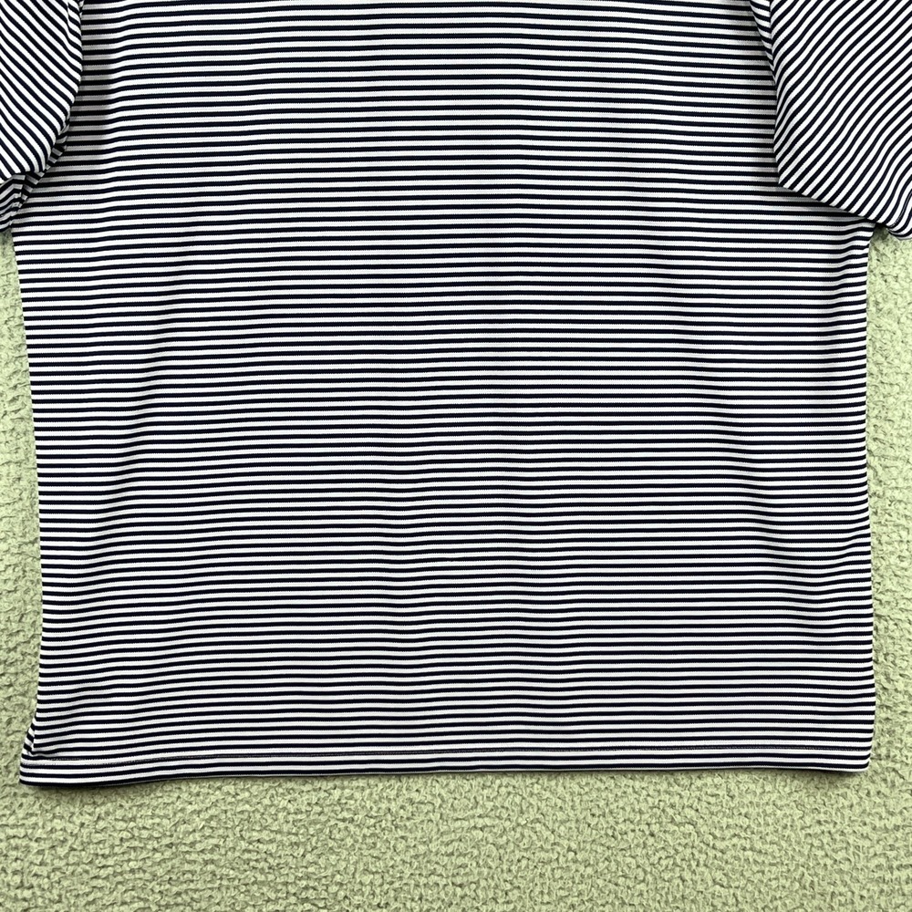 KJUS Golf Polo Shirt Mens XL 54 Comfort Fit Navy Blue Purple‎ Striped UPF 30+ - Picture 8 of 12
